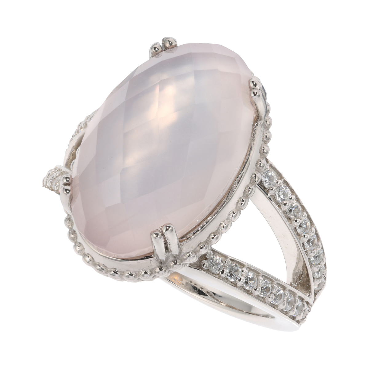 【ヒラリージョイ　クチュール】ローズクオーツ・ダブレットリング