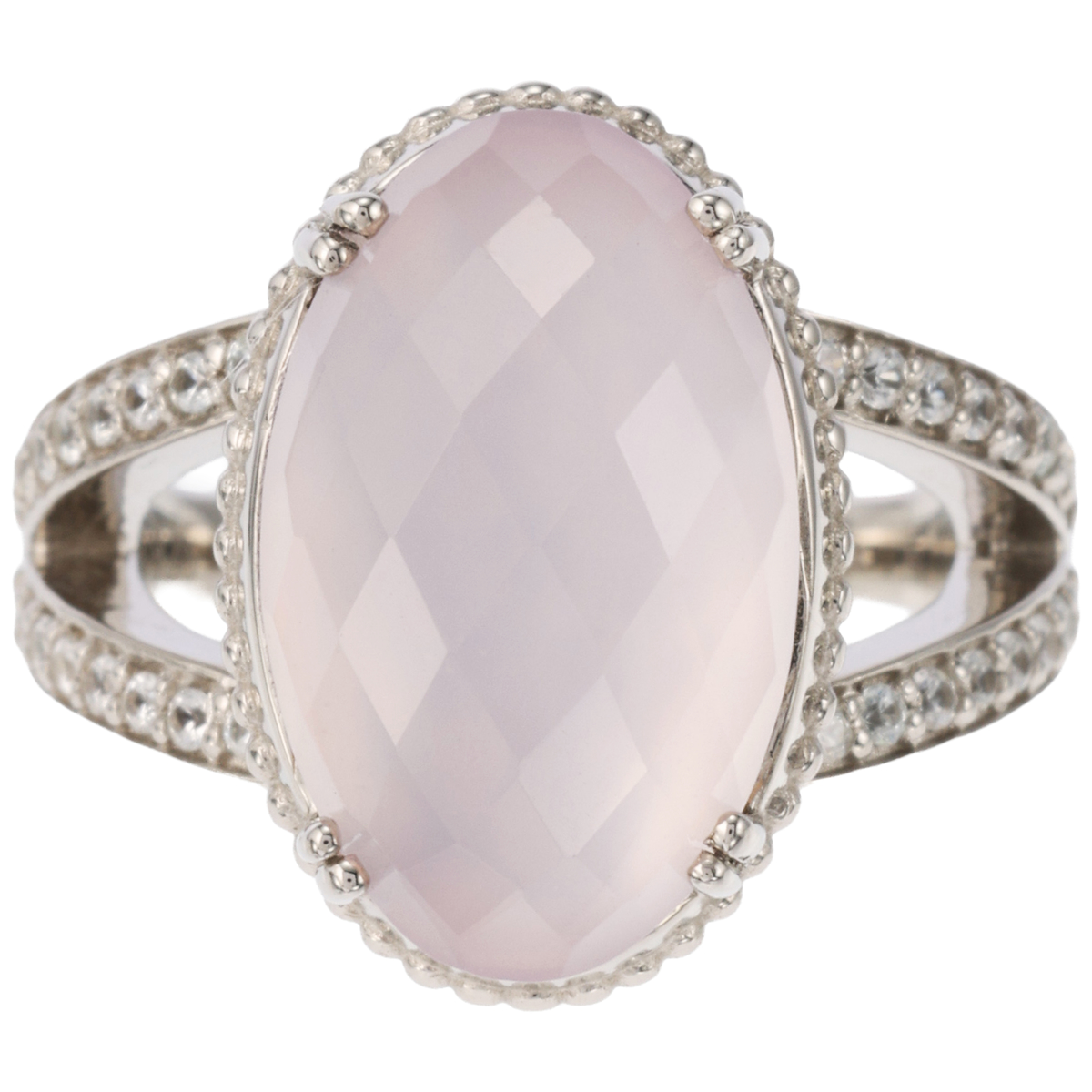 【ヒラリージョイ　クチュール】ローズクオーツ・ダブレットリング