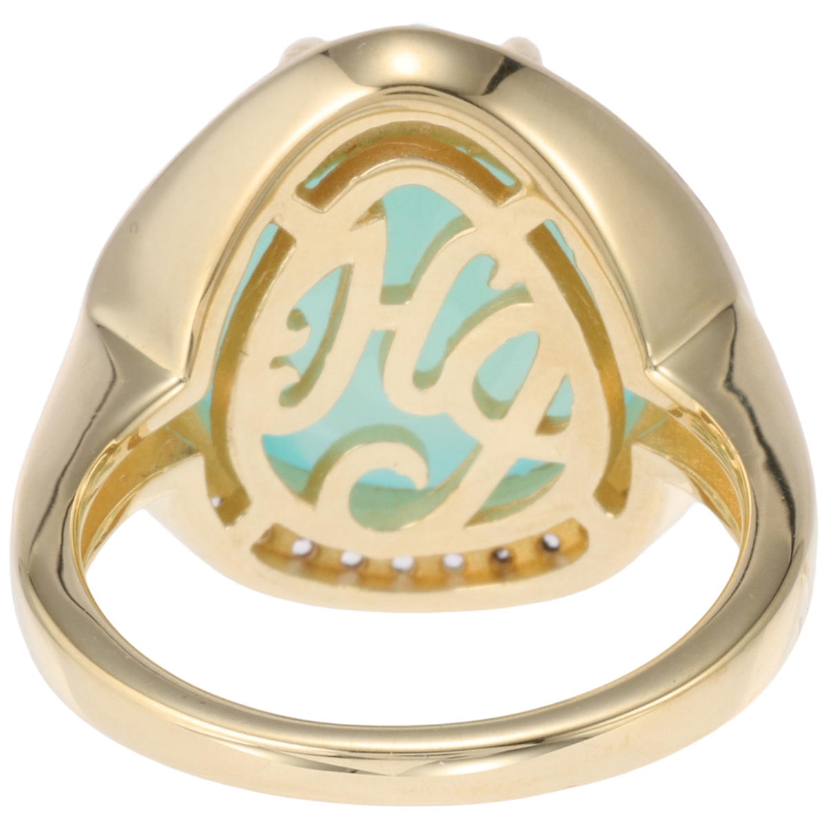 【ヒラリージョイ　クチュール】アクアカルセドニーリング