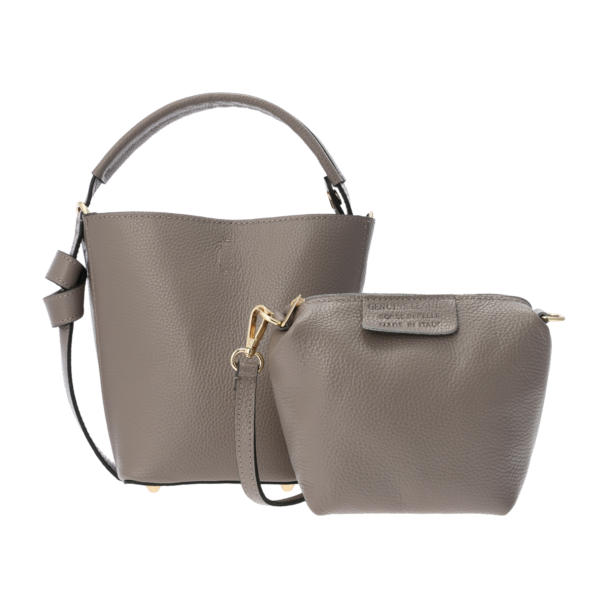 【MARLON FIRENZE】DOLLARO ポーチ付き２WAYバケツバッグ　SECCHIELLO　IVY