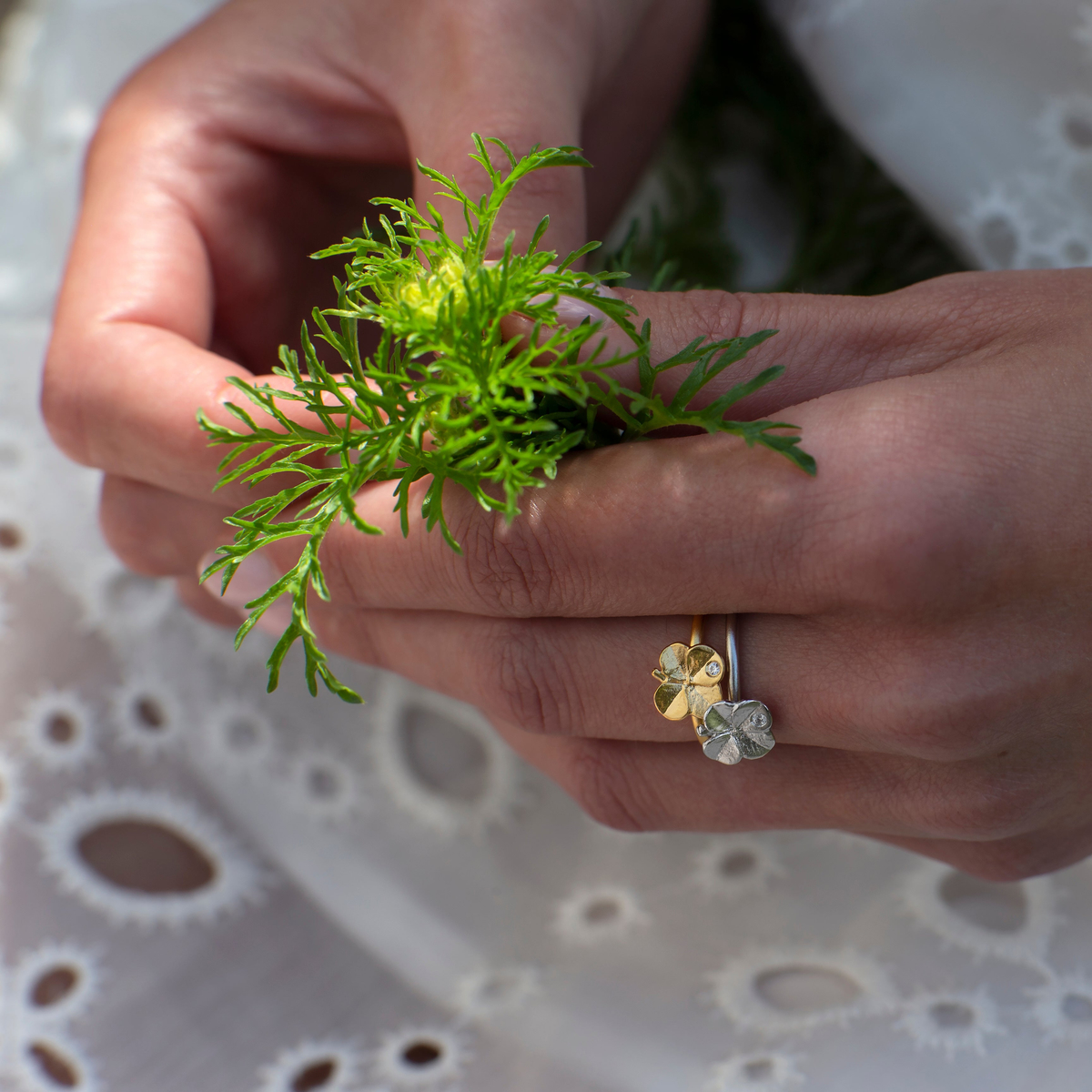 【FLORA DANICA】フォーリーフ　クローバー　リング