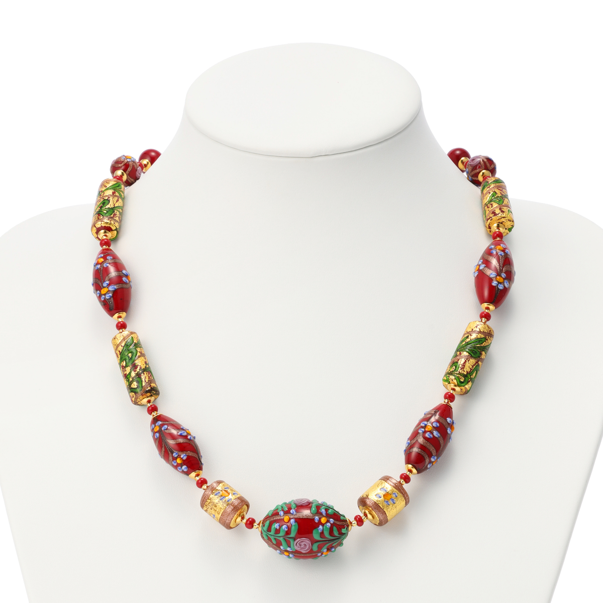 【ランティーカ・ペルラ】アンティーク調ベネチアンビーズネックレス