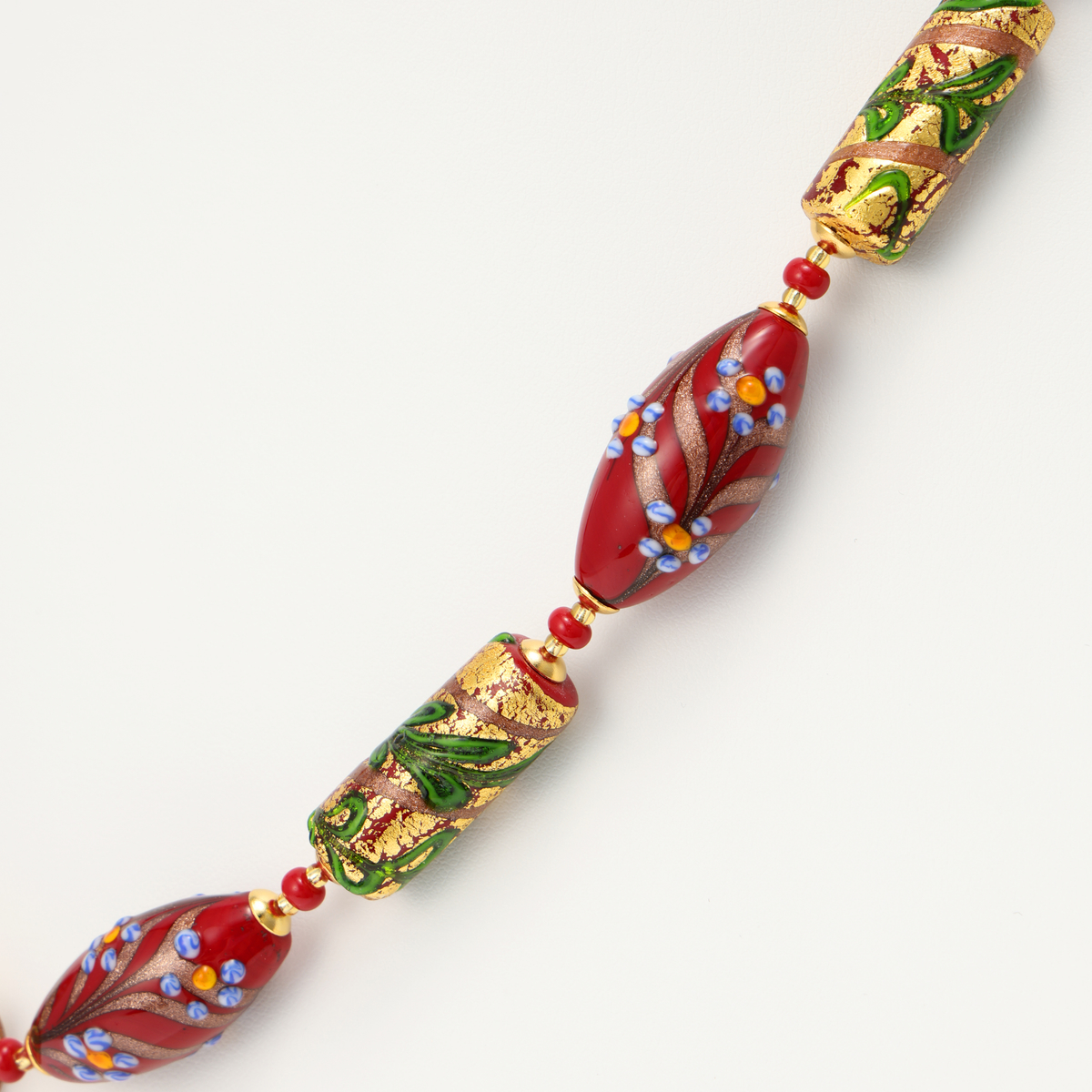 【ランティーカ・ペルラ】アンティーク調ベネチアンビーズネックレス