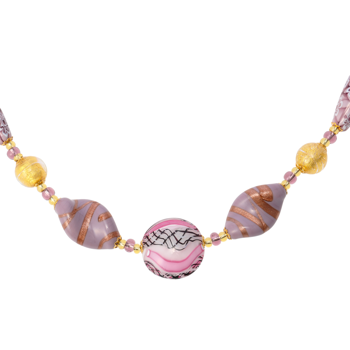 【ランティーカ・ペルラ】ベネチアンビーズロングネックレス