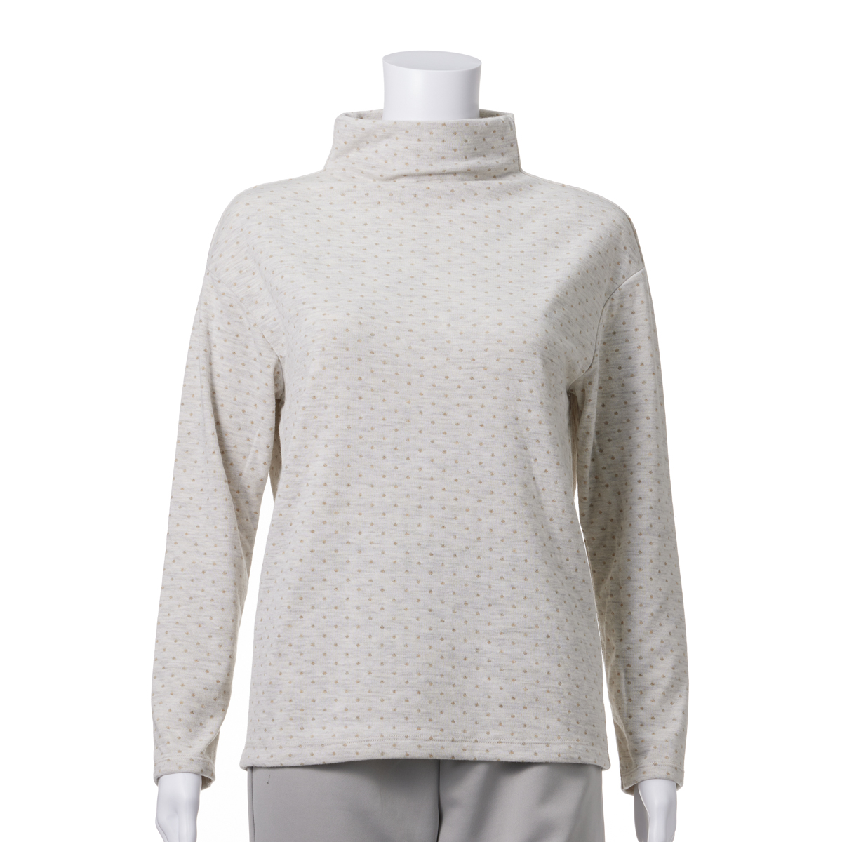 【レーシーフォレスト】トップ接結　ボトルネックカットソー　