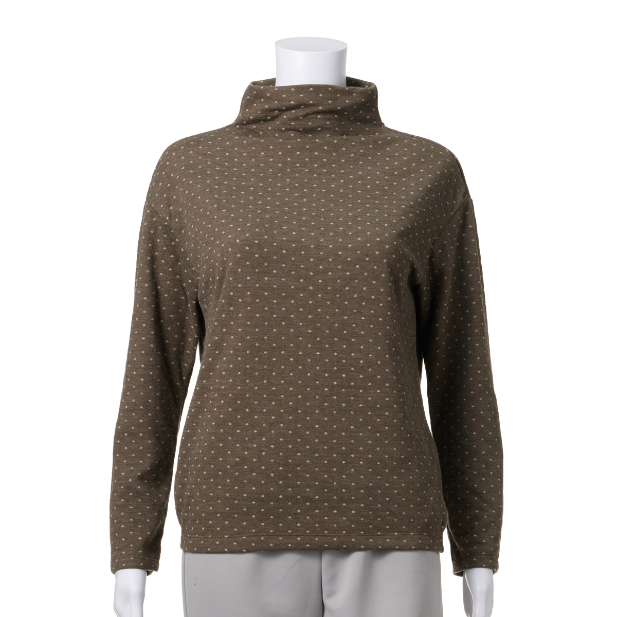 【レーシーフォレスト】トップ接結　ボトルネックカットソー　