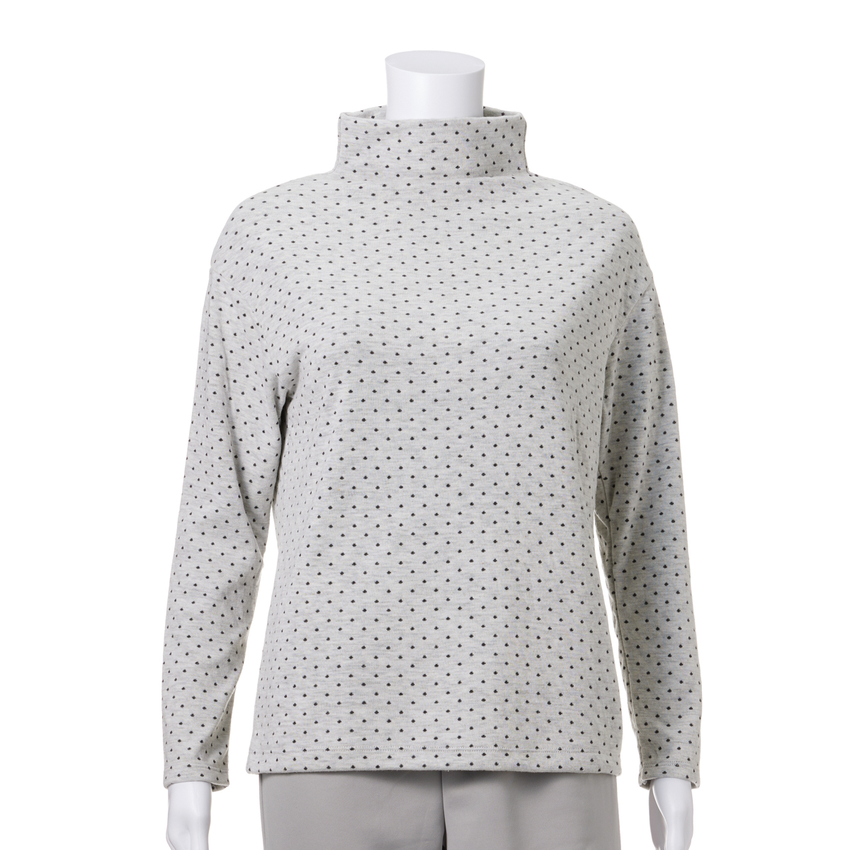 【レーシーフォレスト】トップ接結　ボトルネックカットソー　