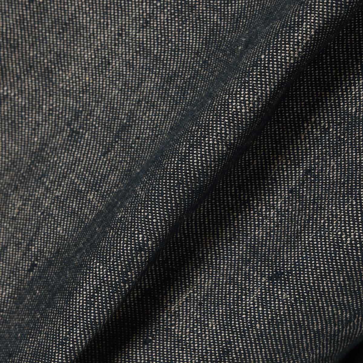 レーシーフォレスト　スーパーヘビーリネンツイル　マオカラーショートJK　ネイビー