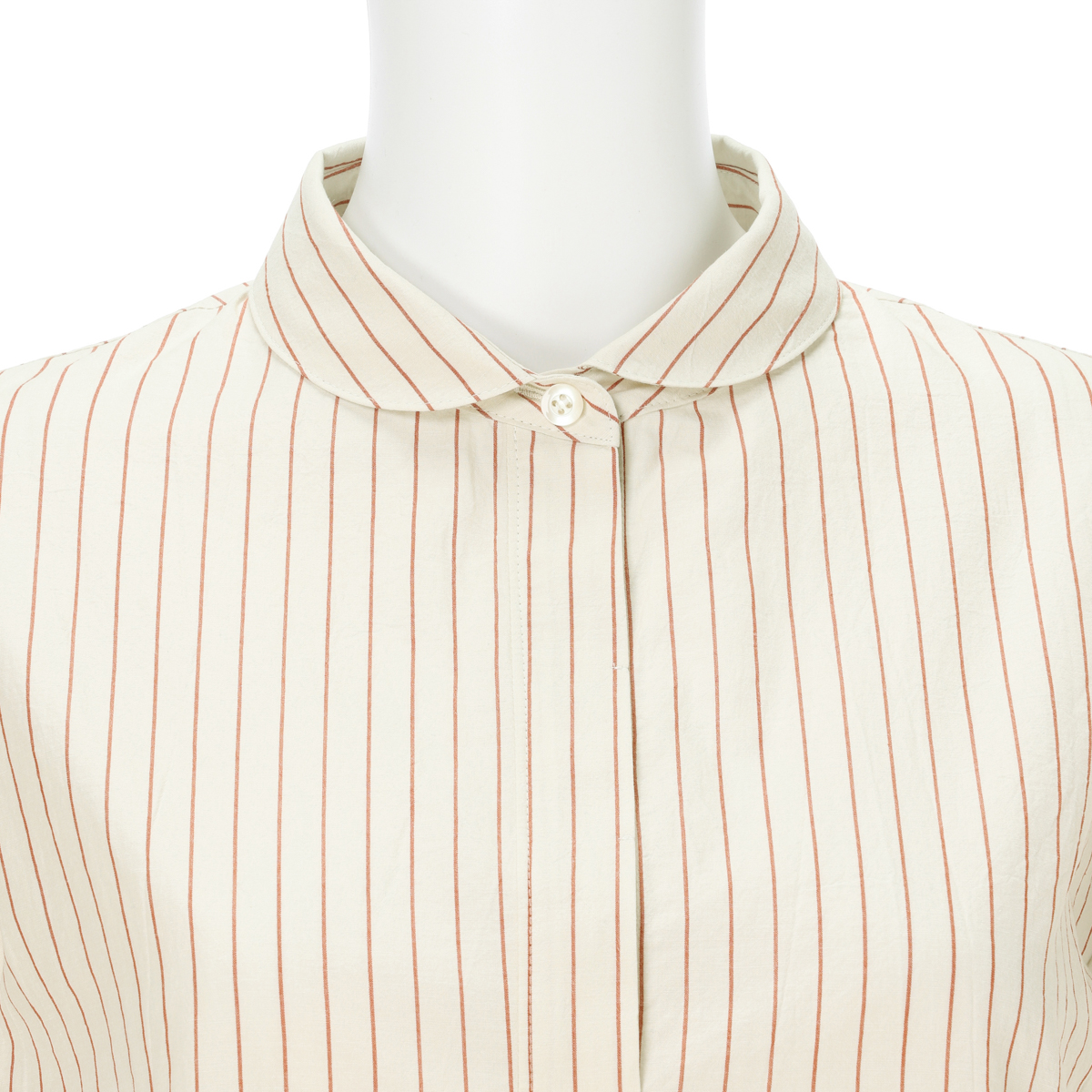 レーシーフォレスト　綿麻　無地＆チェック　丸衿シャツ