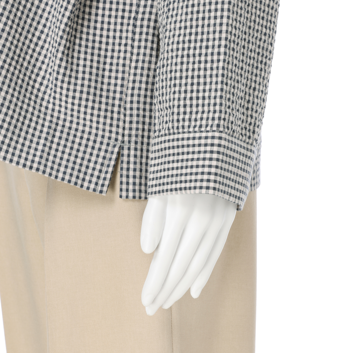 レーシーフォレスト　ドビーサッカーボトルネックBL