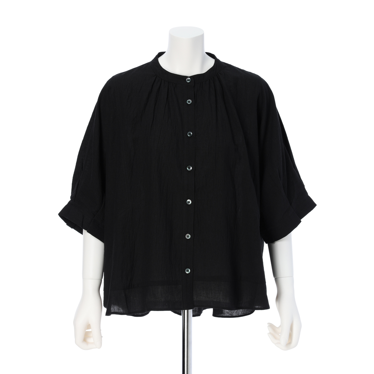 【レーシーフォレスト】ナチュラルワッシャー　切り替えスリーブ　ビッグシャツ