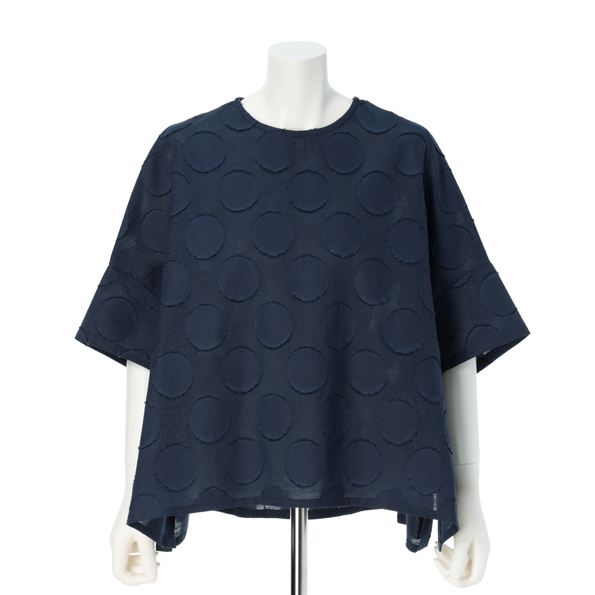 【レーシーフォレスト】水玉フロッキー加工 ビッグTBL