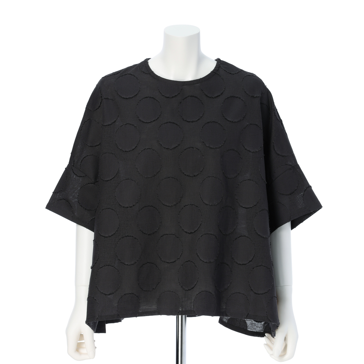 【レーシーフォレスト】水玉フロッキー加工 ビッグTBL
