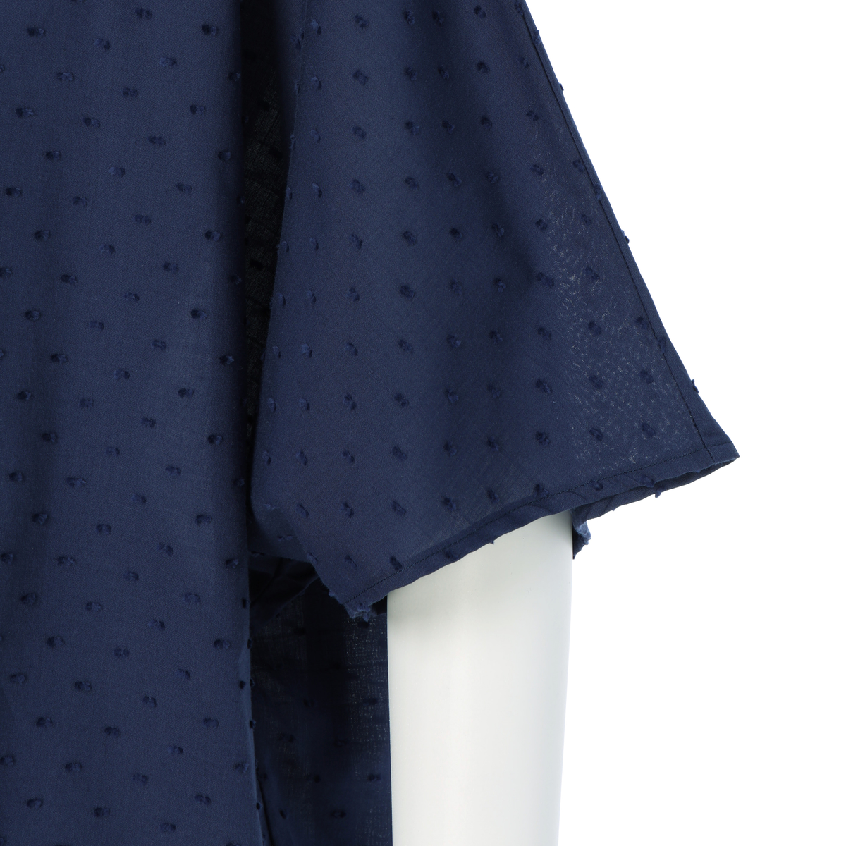 【レーシーフォレスト】フロッキードット加工　ヨーク切り替えブラウス