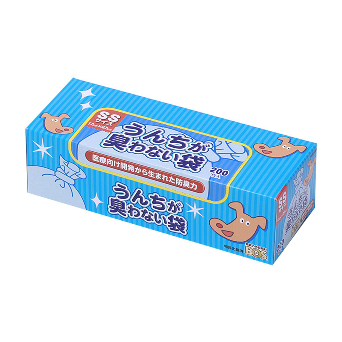 【ペット】うんちが臭わない袋 BOS イヌ用 SSサイズ 200枚入