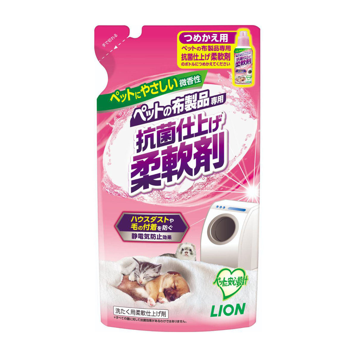 【ペット】ペットの布製品専用 抗菌仕上げ柔軟剤 つめかえ用 300g
