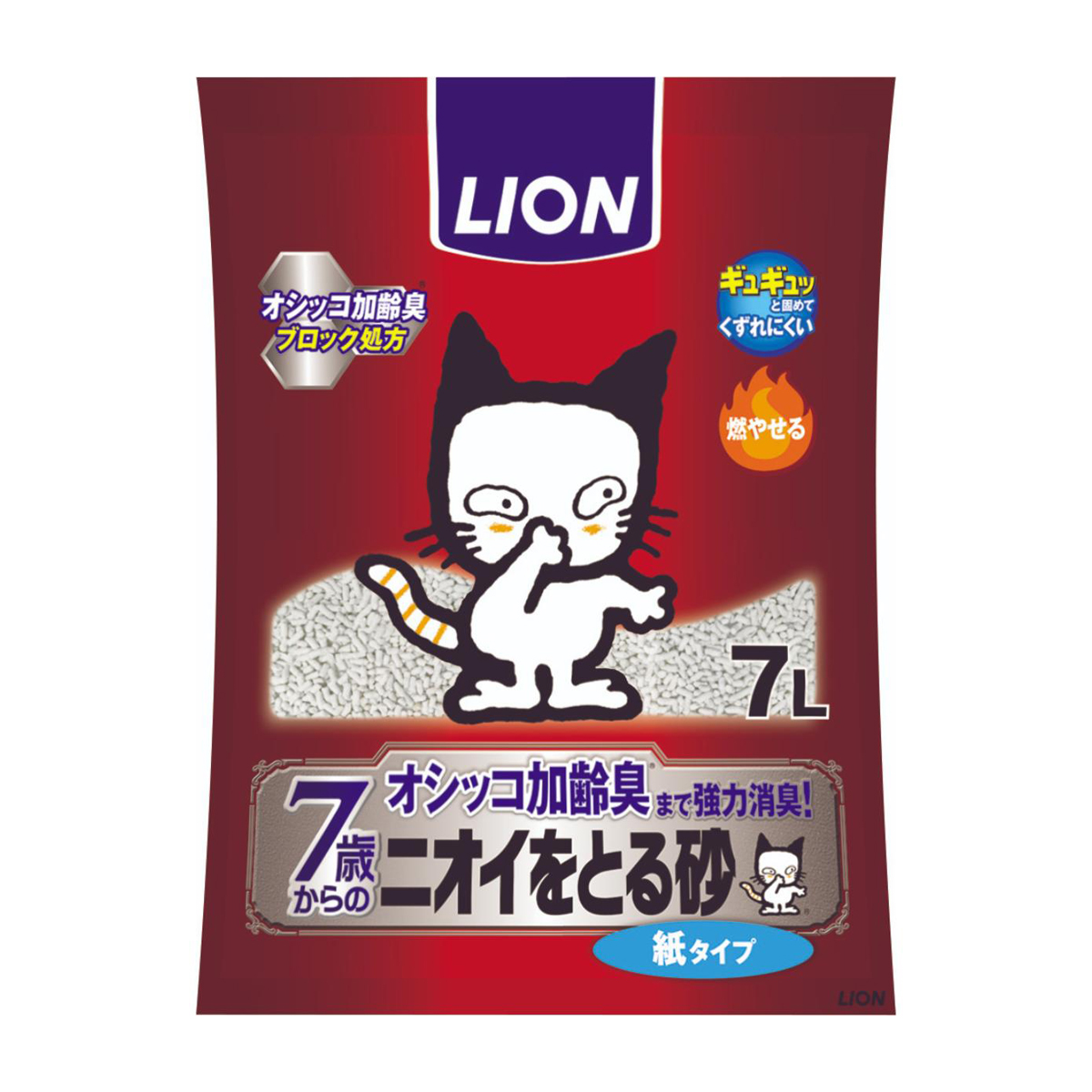 【ペット】ニオイをとる砂 7歳以上用 紙タイプ 7L