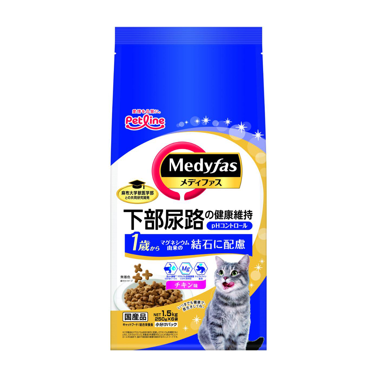 【ペット】メディファス 1歳から チキン味 1.5kg(250g×6)
