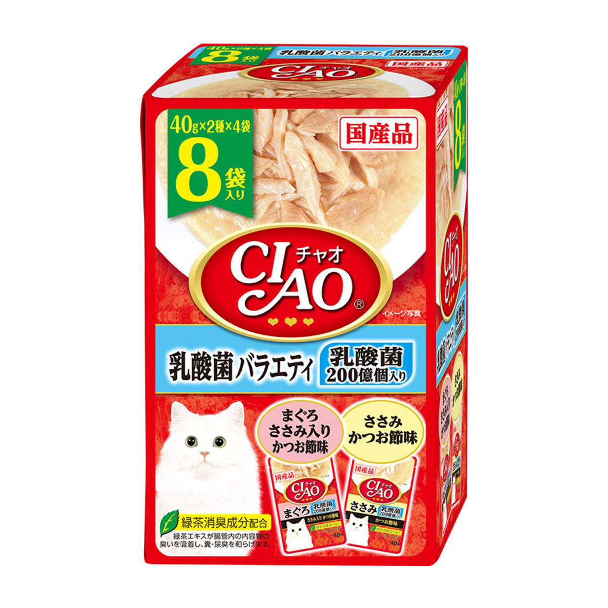 【ペット】CIAO パウチ 乳酸菌バラエティ 40g×8袋