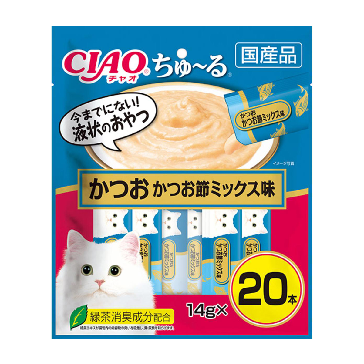 【ペット】CIAO ちゅ～る かつお かつお節ミックス味 14g×20本