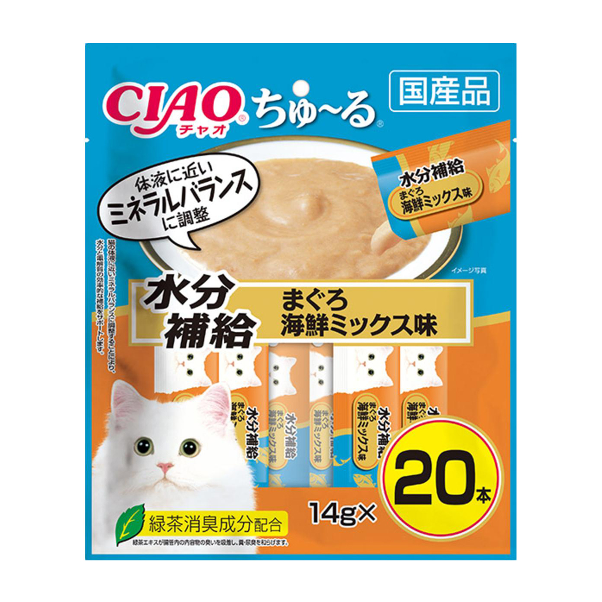 【ペット】CIAO ちゅ～る 水分補給 まぐろ 海鮮ミックス味 14g×20本 260831