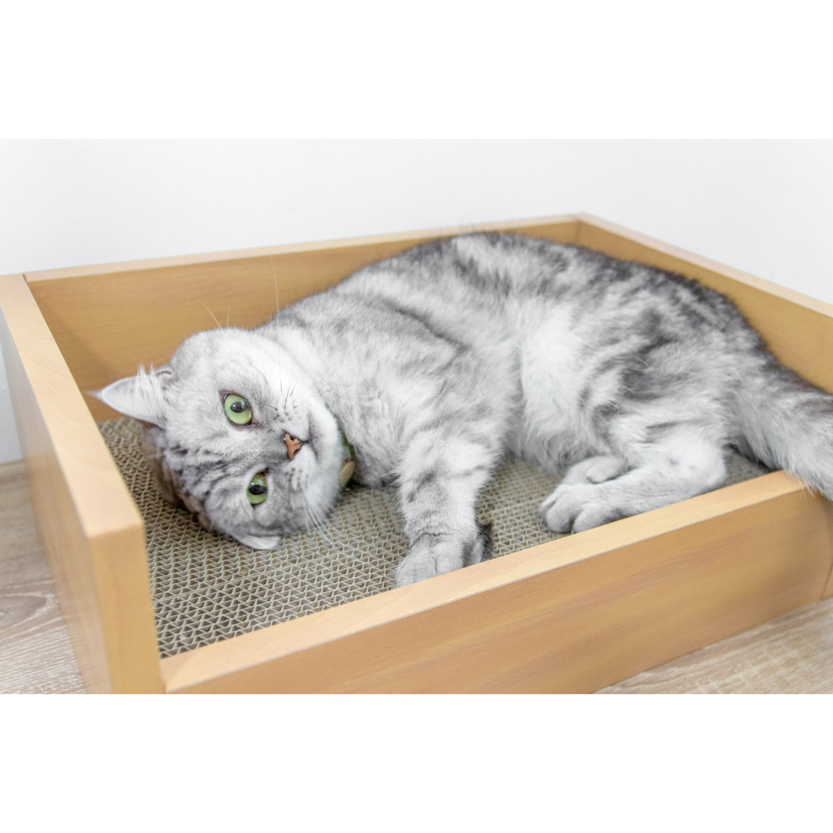 【ペット】HappyDays キャットベッド 本体 つめみがき付き