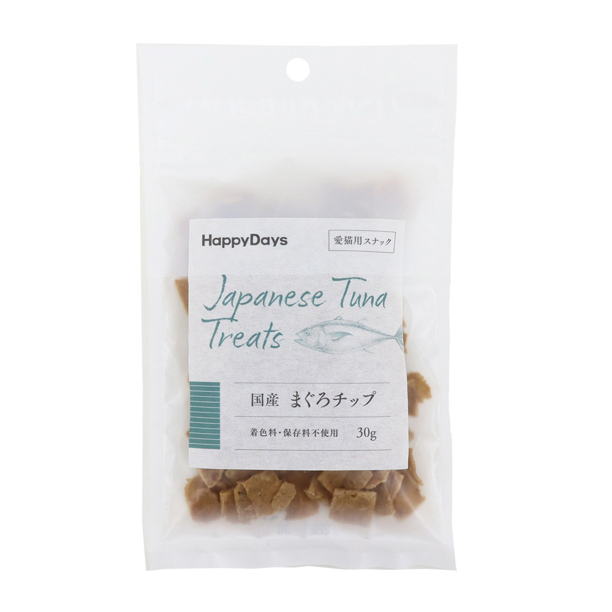 【ペット】HappyDays 国産まぐろチップ 猫用 30g