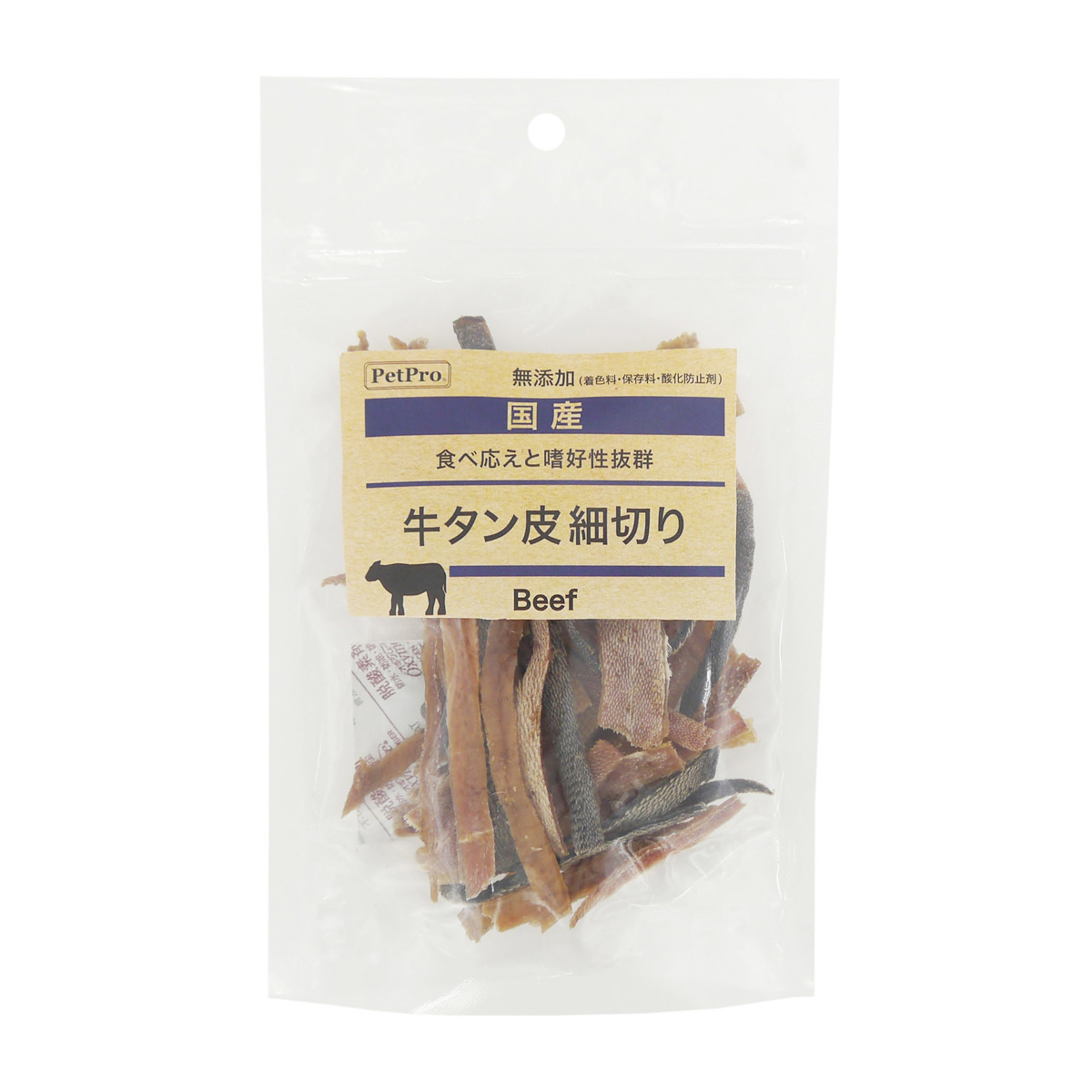 【ペット】ＰＰ国産おやつ無添加牛タン皮細切り　５０ｇ