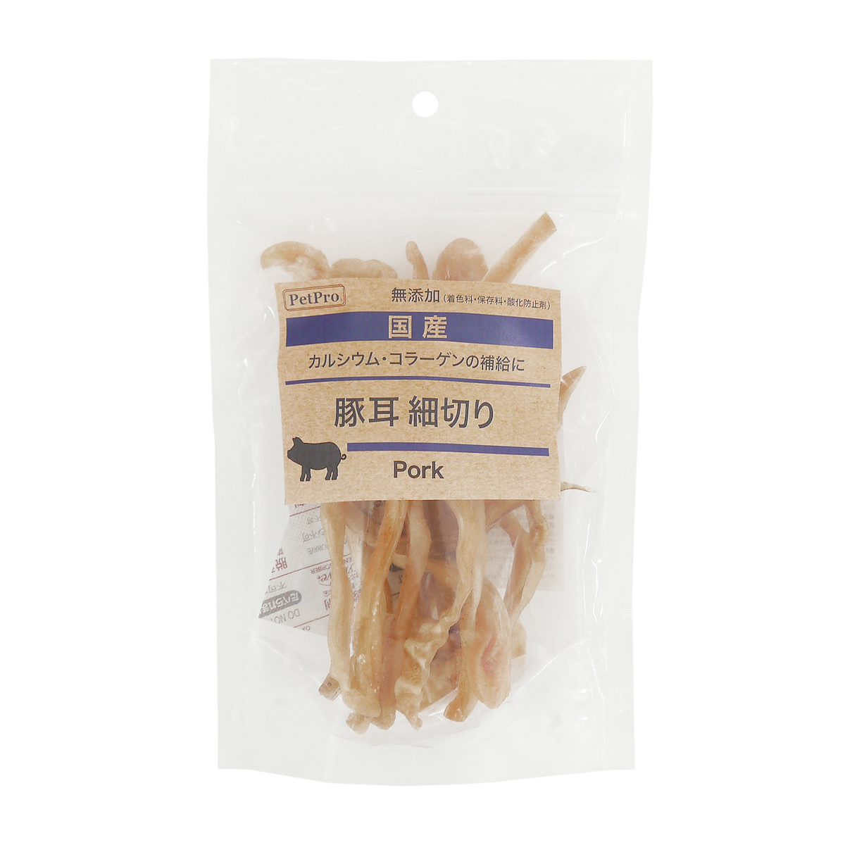 【ペット】ＰＰ国産おやつ無添加豚耳細切り　５５ｇ