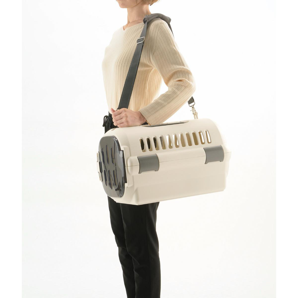 【ペット】キャンピングキャリーファイン S アイボリー