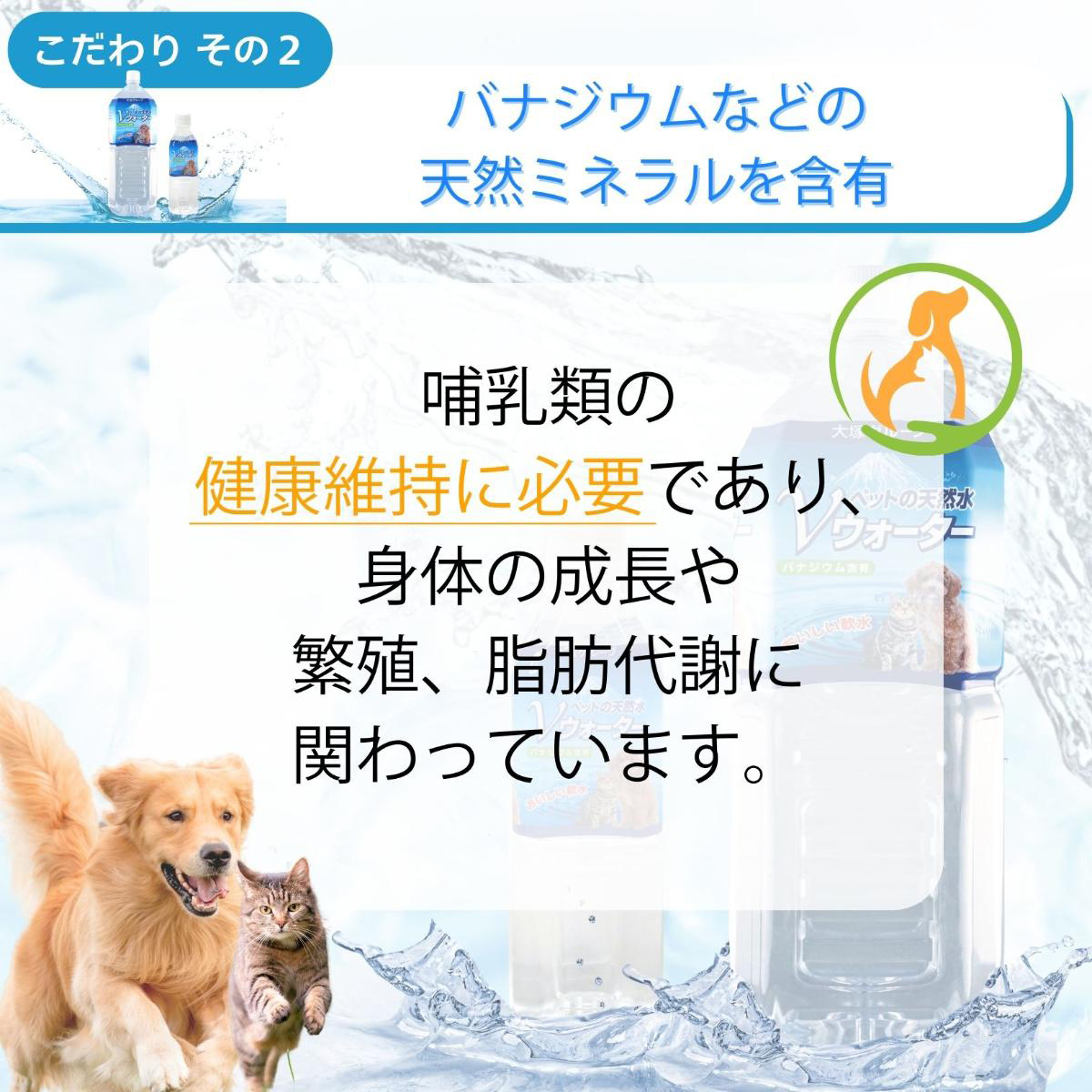 【ペット】ペットの天然水 Vウォーター 2L 270410