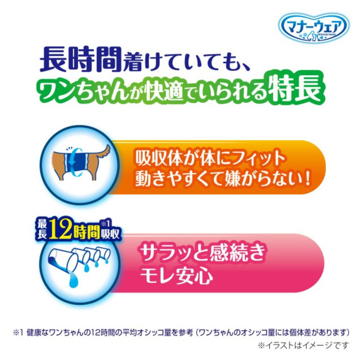 【ペット】マナーウェア 長時間快適オムツ 男の子用 S 42枚