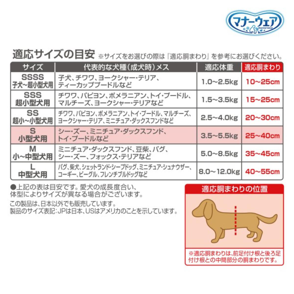 【ペット】マナーウェア 女の子用 Sサイズ モーヴピンクドット・チェック 36枚