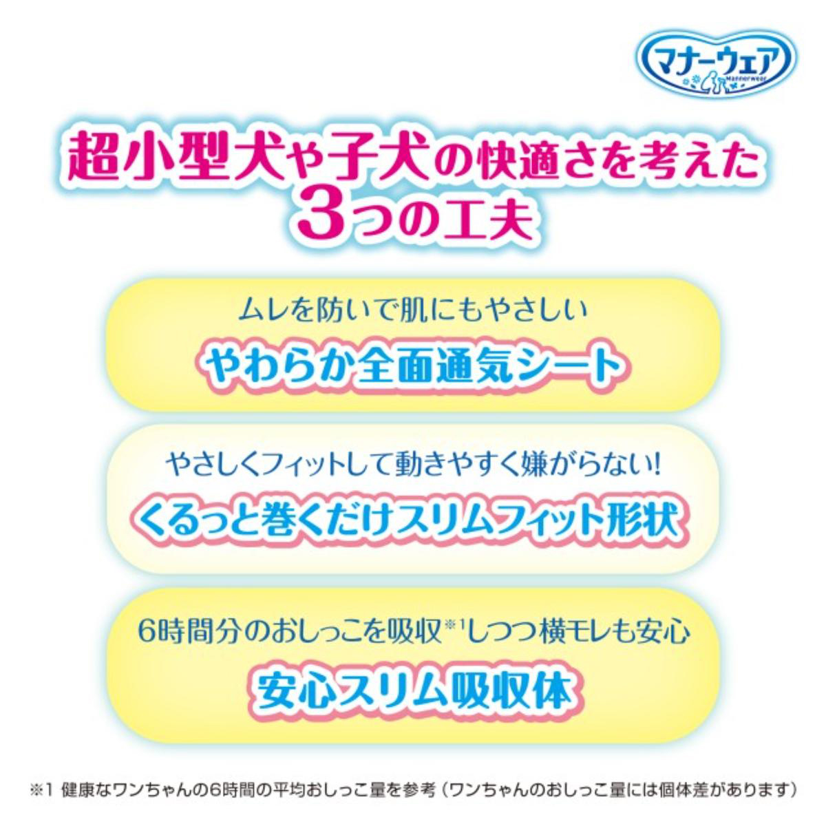 【ペット】マナーウェア 男の子用 SSSSサイズ 青チェック・紺チェック 52枚入