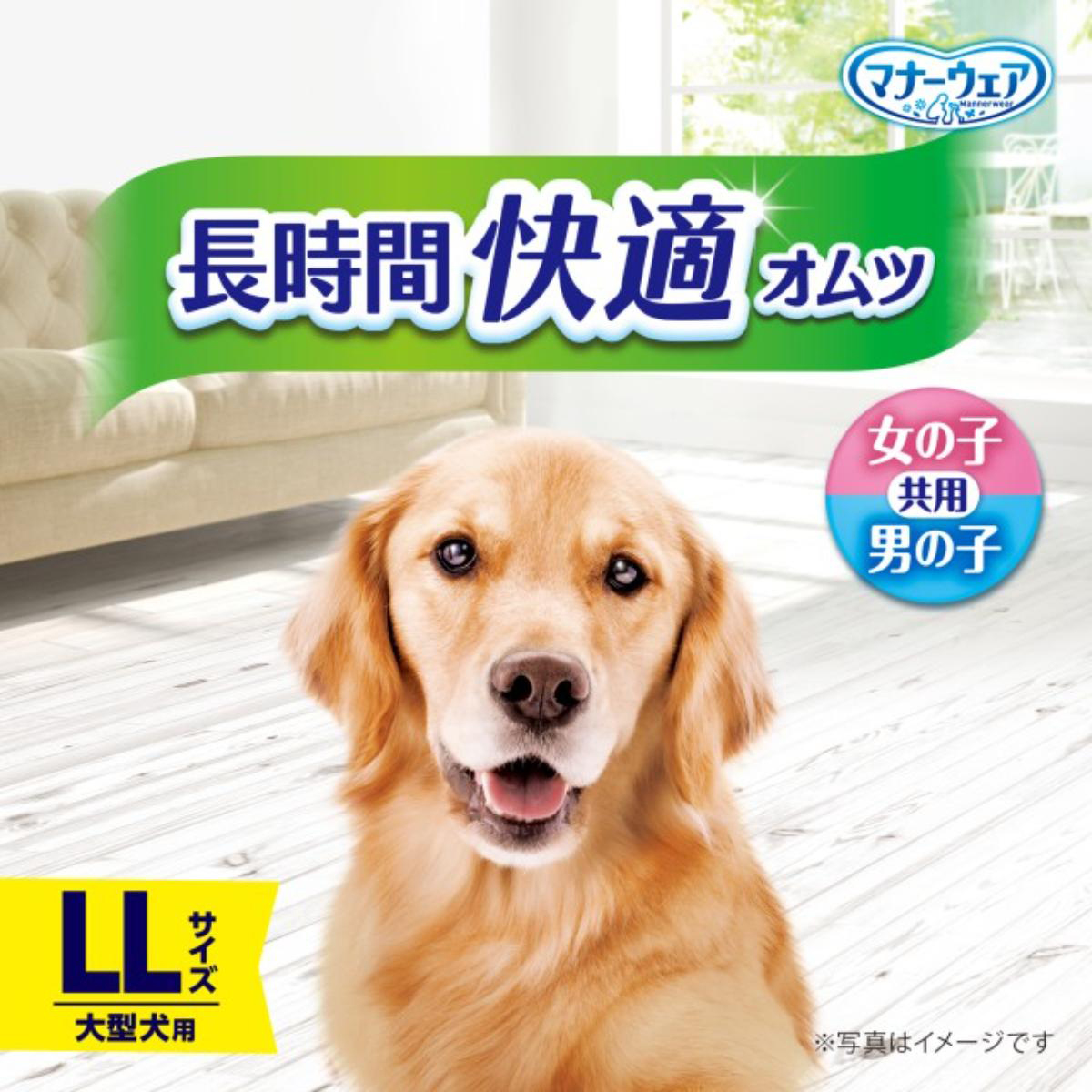 【ペット】マナーウェア 長時間快適オムツ LLサイズ 5枚