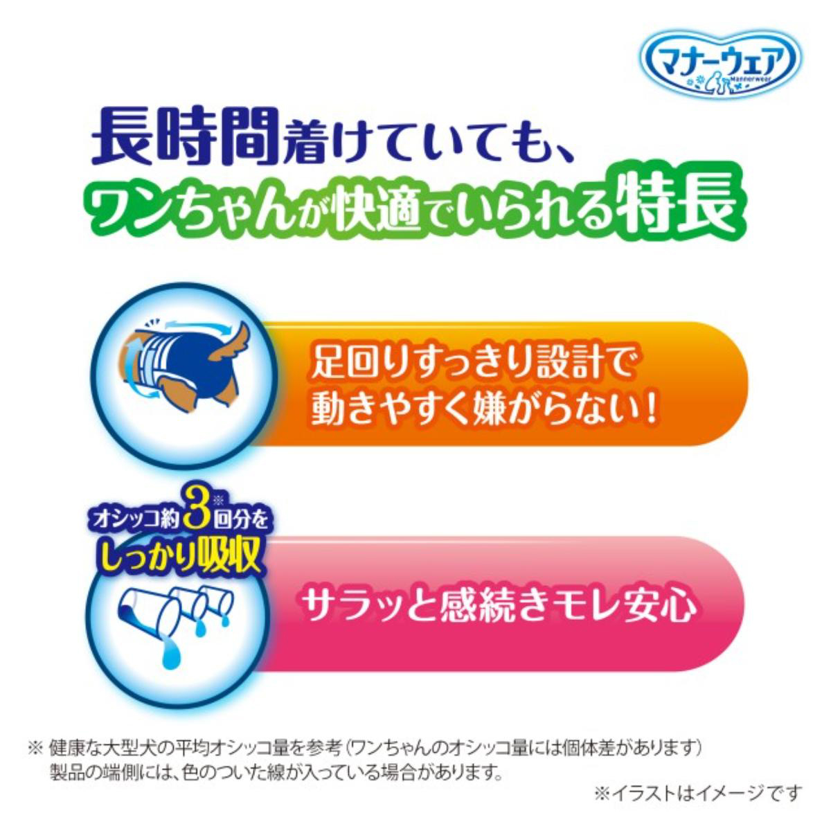 【ペット】マナーウェア 長時間快適オムツ LLサイズ 5枚