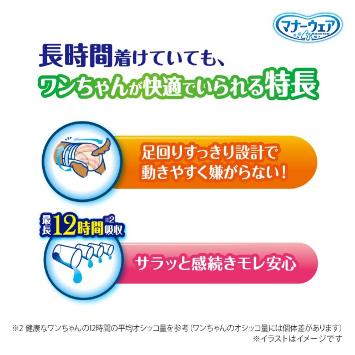 【ペット】マナーウェア 長時間快適オムツ 女の子用 M 30枚