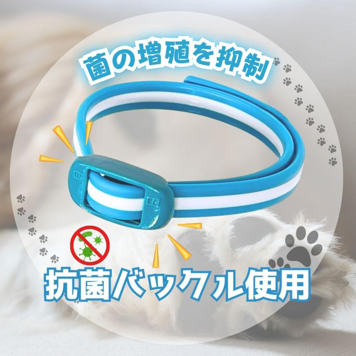 【ペット】薬用ノミ・マダニとり＆蚊よけ首輪 小型犬用