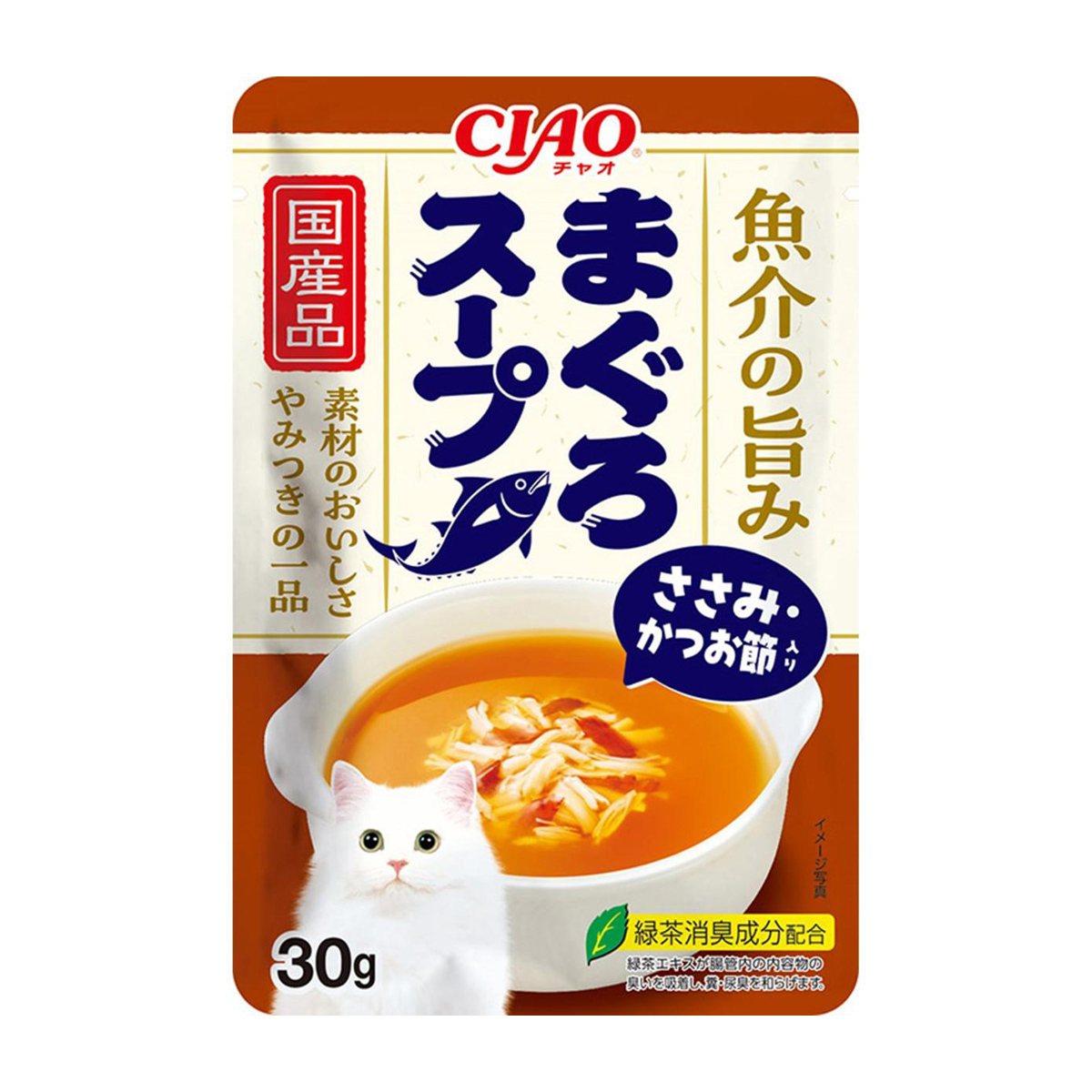 【ペット】ＣＩＡＯ　魚介の旨み　まぐろスープ　ささみ・かつお節入　３０ｇ