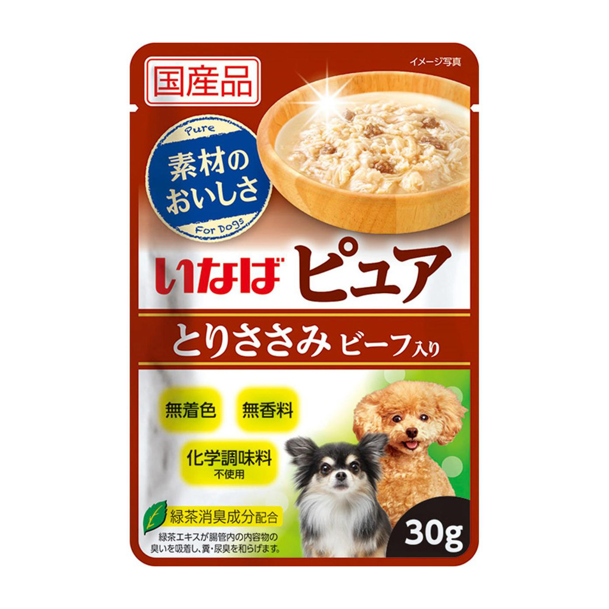 【ペット】いなば　ピュアパウチ　とりささみ　ビーフ入　３０ｇ