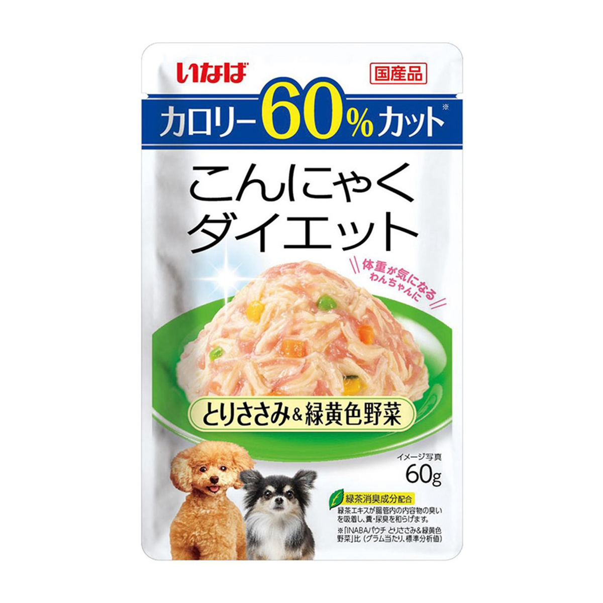 【ペット】こんにゃくダイエット　とりささみ＆緑黄色野菜　６０ｇ