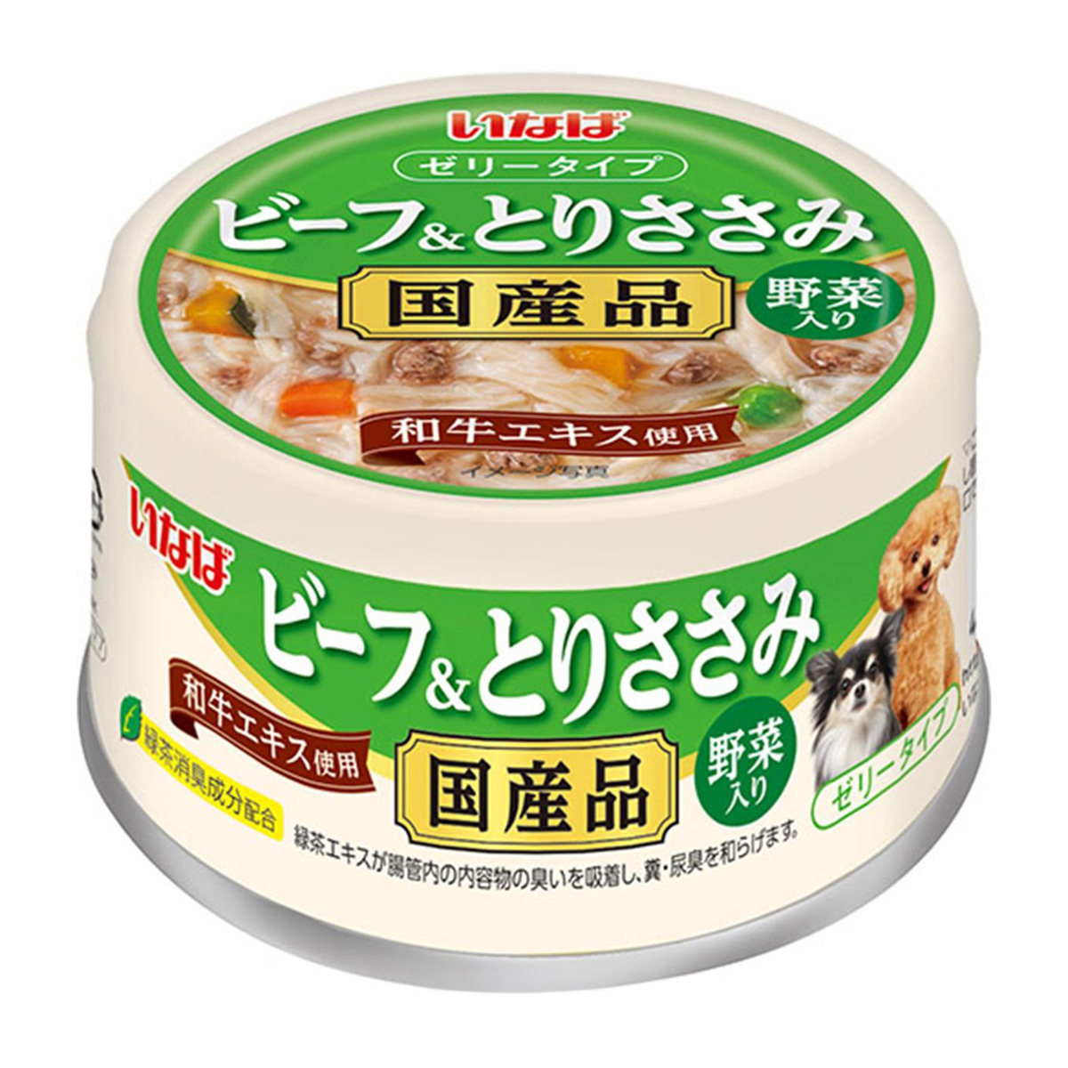 【ペット】いなば　ビーフ＆とりささみ　野菜入　８５ｇ