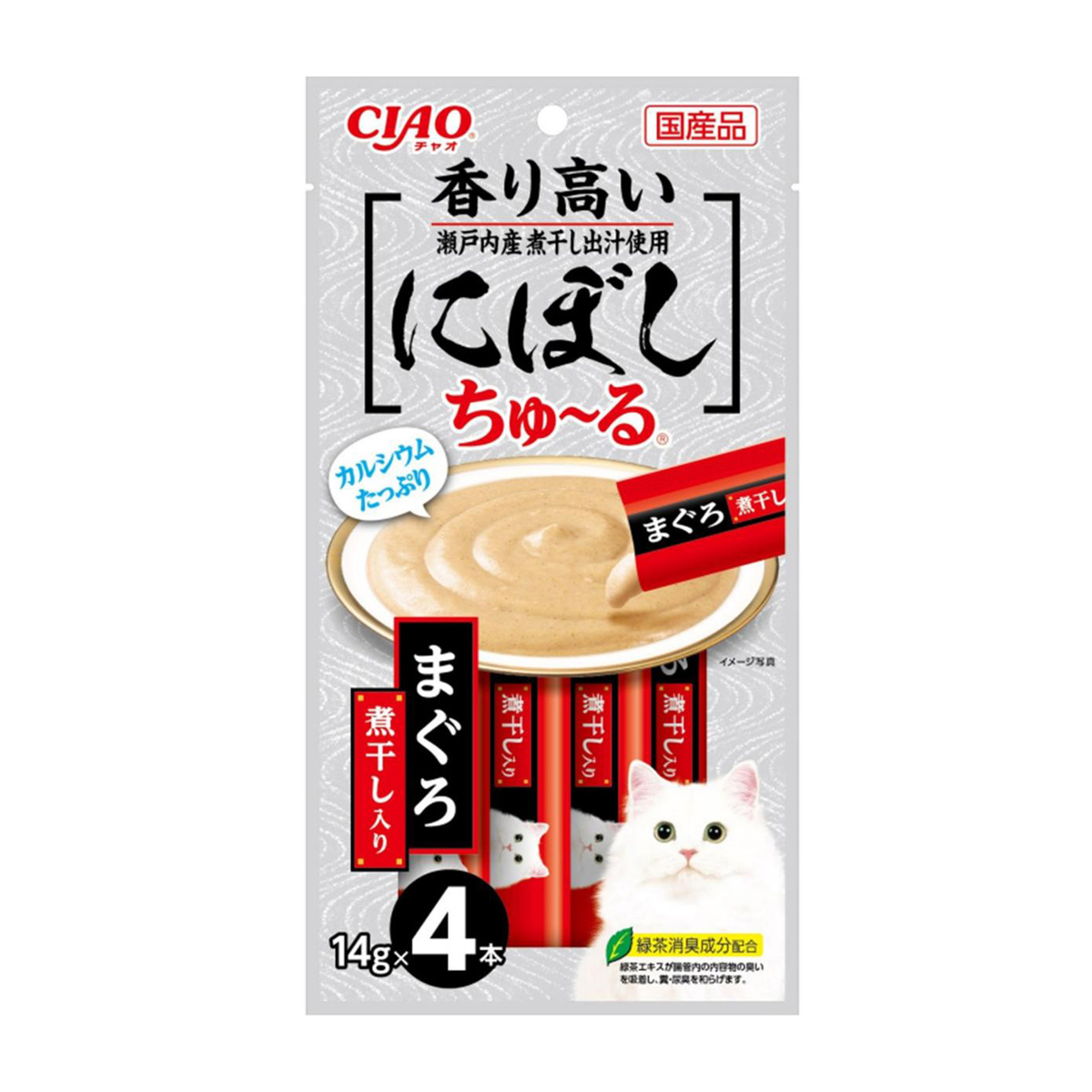 【ペット】ＣＩＡＯ　にぼしちゅーる　まぐろ　煮干入　１４ｇ×４本