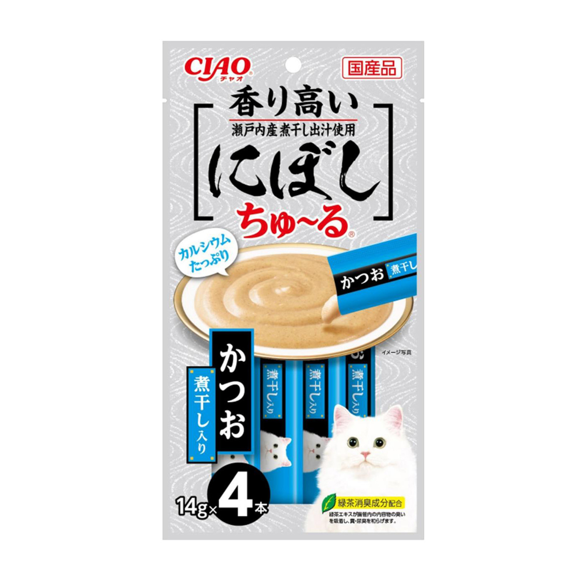【ペット】ＣＩＡＯ　にぼしちゅーる　かつお　煮干入　１４ｇ×４本