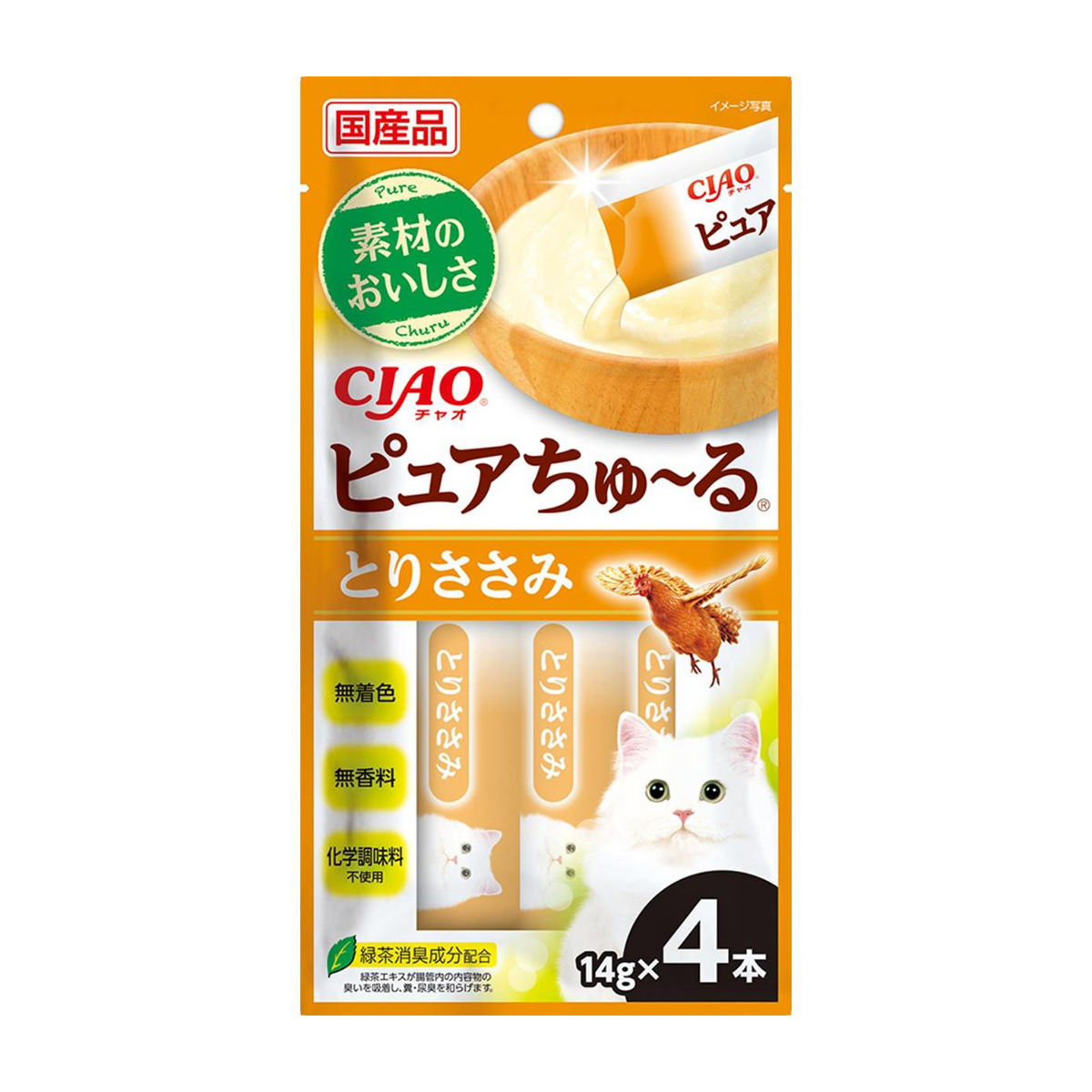 【ペット】ＣＩＡＯ　ピュアちゅーる　とりささみ　１４ｇ×４本