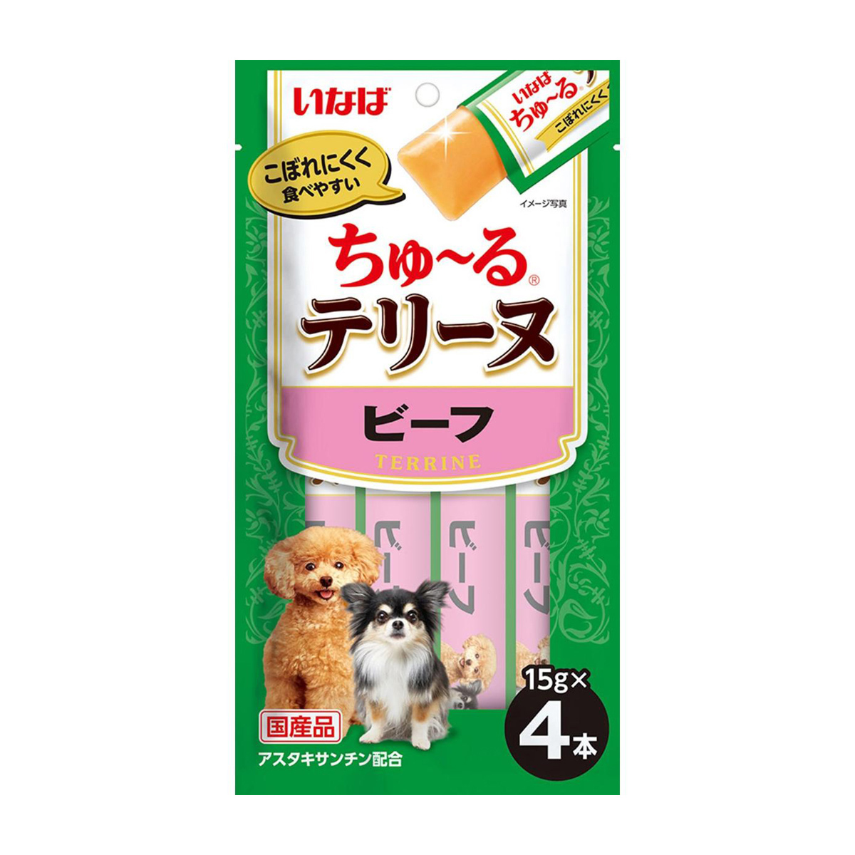 【ペット】いなば　ちゅーるテリーヌ　ビーフ　１５ｇ×４本