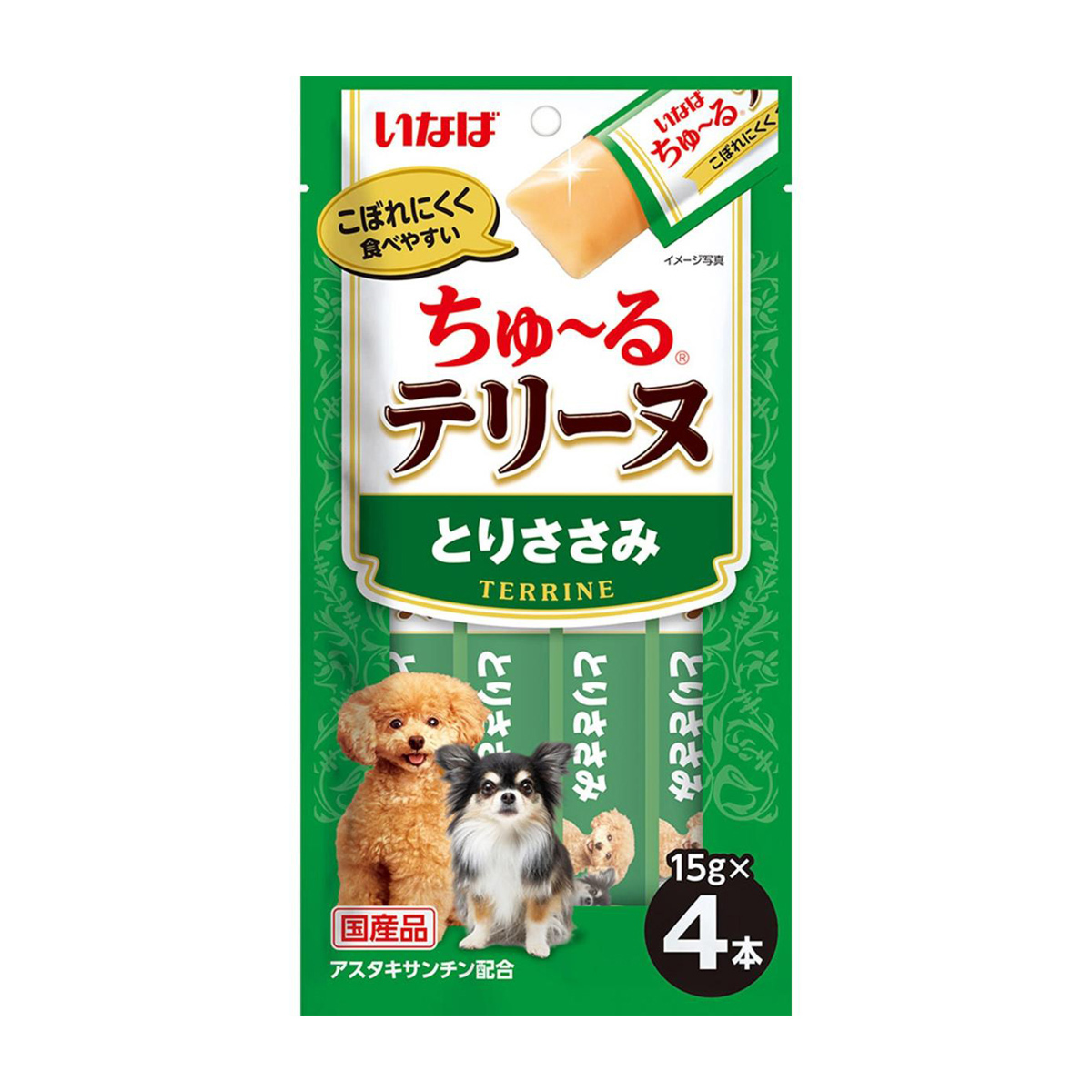 【ペット】いなば　ちゅーるテリーヌ　とりささみ　１５ｇ×４本