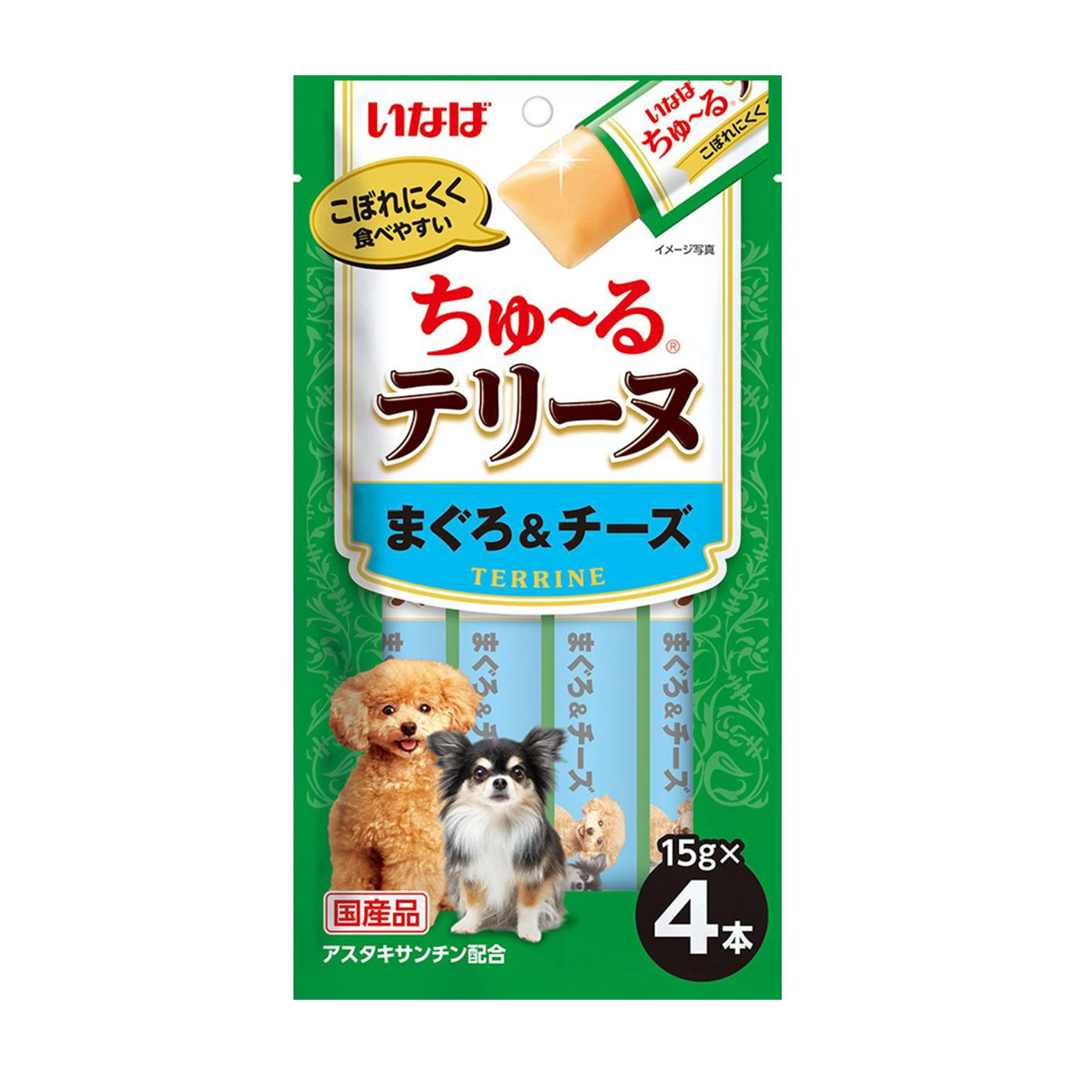 【ペット】いなば　ちゅーるテリーヌ　　まぐろ＆チーズ　１５ｇ×４本