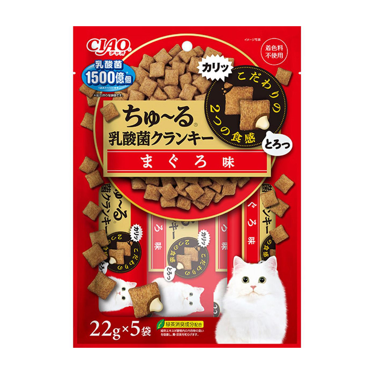 【ペット】ＣＩＡＯ　ちゅーる乳酸菌クランキ―　まぐろ味　２２ｇ×５袋