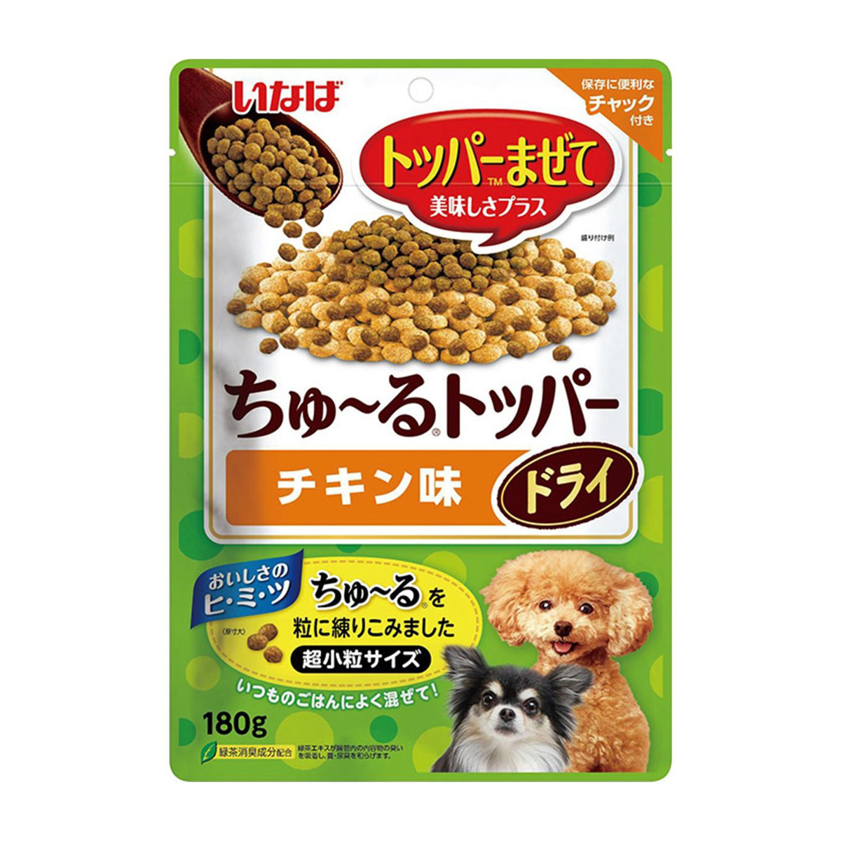 【ペット】いなば　ちゅーるトッパードライ　チキン味　１８０ｇ